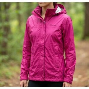 Marmot Womens PreCip Rain Jacket Magenta Pink Waterproof Hooded Shell XL